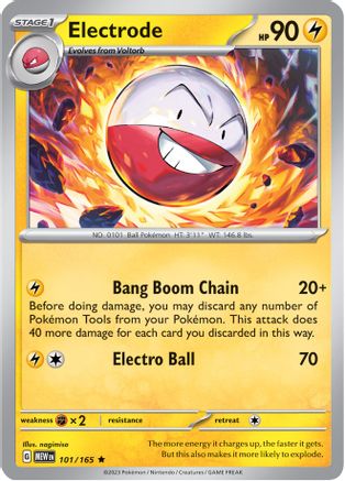 Electrode 101/165 - Holofoil Scarlet & Violet 151 - Rare