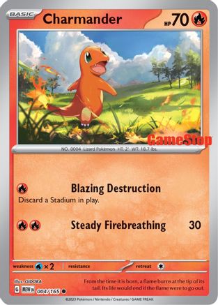Charmander (GameStop Exclusive) 004/165 - Reverse Holofoil Miscellaneous Cards & Products