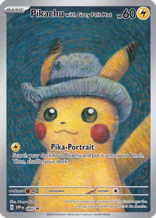 Pikachu with Grey Felt Hat 085 SV Scarlet & Violet Promo Cards