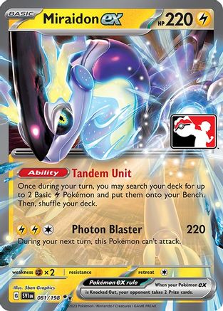 Miraidon ex 081/198 - Holofoil Prize Pack Series Cards
