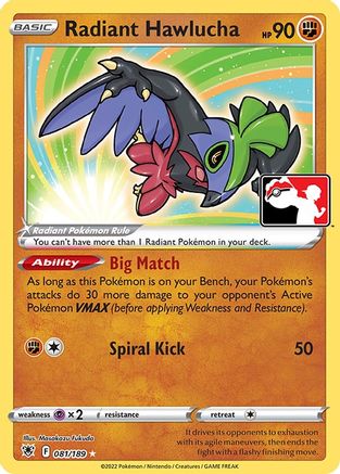 Radiant Hawlucha 081 - Holofoil Prize Pack Series Cards