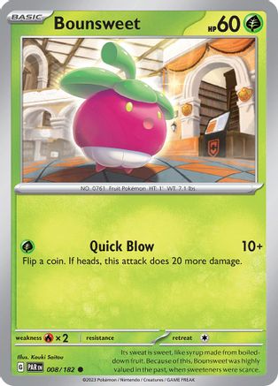 Bounsweet 008/182 - Reverse Holofoil Paradox Rift