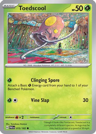 Toedscool 015/182 - Reverse Holofoil Paradox Rift