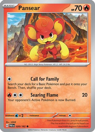 Pansear 020/182 - Reverse Holofoil Paradox Rift