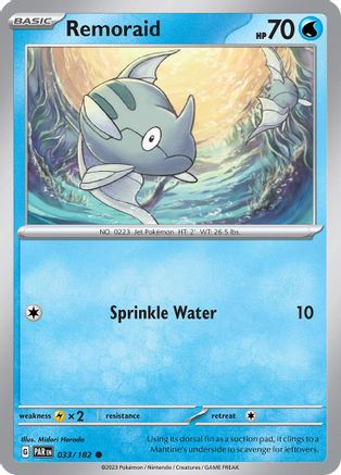 Remoraid 033/182 - Reverse Holofoil SV04 Paradox Rift