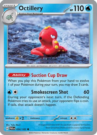 Octillery 034/182 - Reverse Holofoil SV04 Paradox Rift