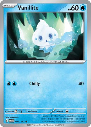 Vanillite 043/182 - Reverse Holofoil Paradox Rift