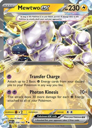 Mewtwo ex 058/182 - Holofoil SV04 Paradox Rift