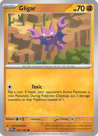 Gligar 091/182 - Reverse Holofoil Paradox Rift