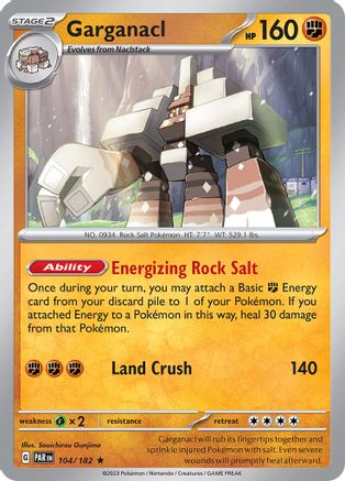 Garganacl 104/182 - Reverse Holofoil Paradox Rift