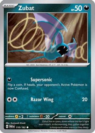 Zubat 110/182 - Reverse Holofoil Paradox Rift