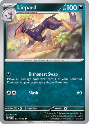 Liepard 115/182 - Reverse Holofoil Paradox Rift
