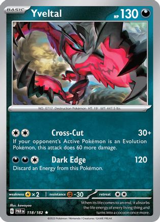 Yveltal 118/182 - Holofoil Paradox Rift