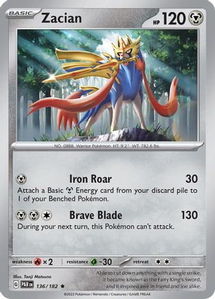 Zacian 136/182 - Holofoil Paradox Rift