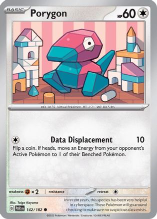 Porygon 142/182 - Reverse Holofoil SV04 Paradox Rift