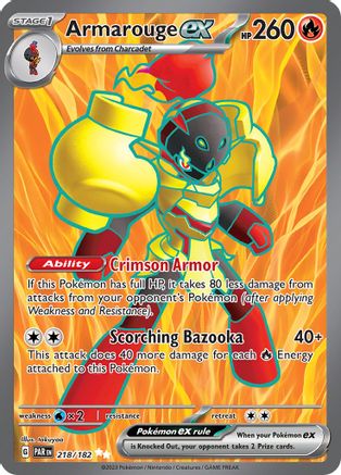 Armarouge ex 218/182 - Holofoil Paradox Rift
