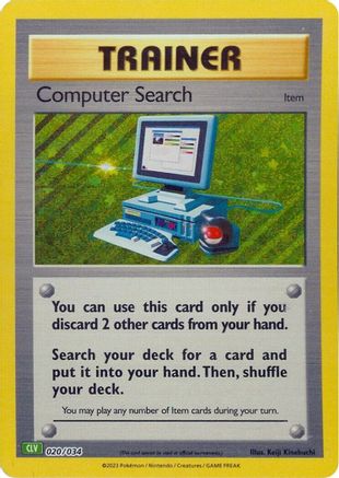 Computer Search (CLV) 020/034 - Holofoil Trading Card Game Classic