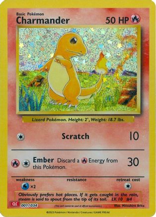 Charmander 001/034 - Holofoil Trading Card Game Classic