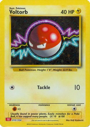 Voltorb 010/034 - Holofoil Trading Card Game Classic