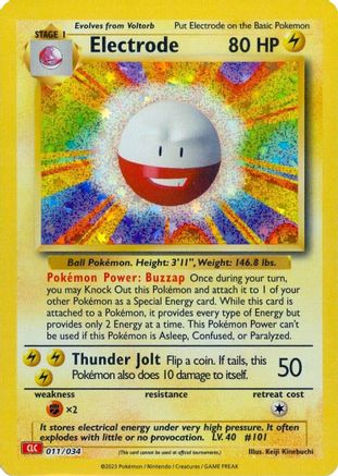 Electrode 011/034 - Holofoil Trading Card Game Classic