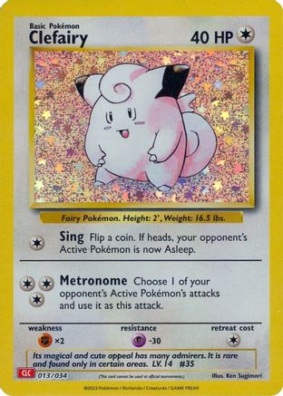 Clefairy 013/034 - Holofoil Trading Card Game Classic