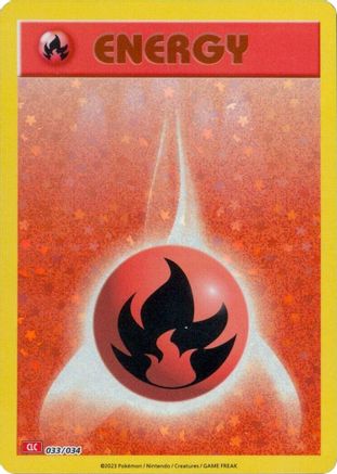 Basic Fire Energy 033/034 - Holofoil Trading Card Game Classic