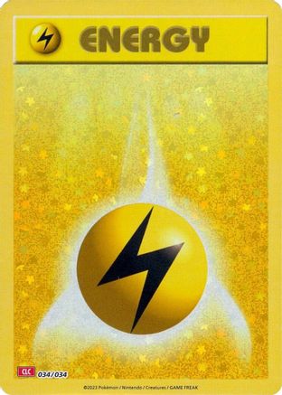 Basic Lightning Energy 034/034 - Holofoil Trading Card Game Classic