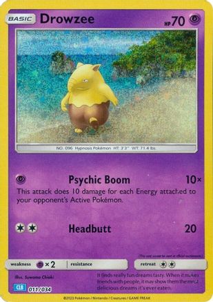 Drowzee 011/034 - Holofoil Trading Card Game Classic