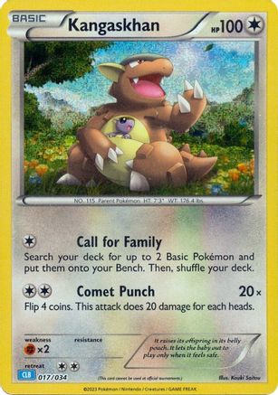 Kangaskhan 017/034 - Holofoil Trading Card Game Classic