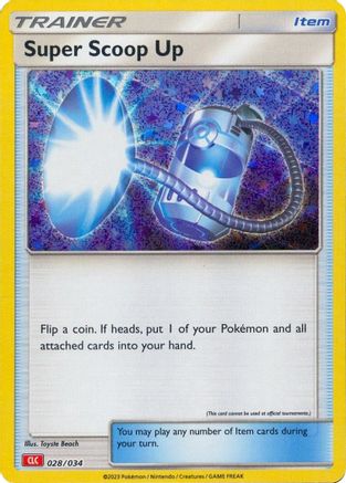 Super Scoop Up 028/034 - Holofoil Trading Card Game Classic