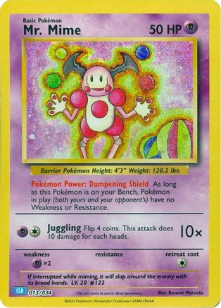 Mr. Mime 013/034 - Holofoil Trading Card Game Classic