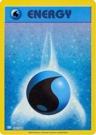 Basic Water Energy 033/034 - Holofoil Trading Card Game Classic