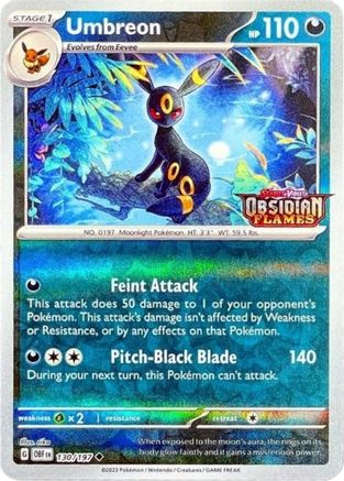 Umbreon (Obsidian Flames Stamped) 130/197 - Reverse Holofoil Miscellaneous Cards & Products