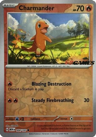 Charmander (EBGames Exclusive) 004/165 - Reverse Holofoil Miscellaneous Cards & Products