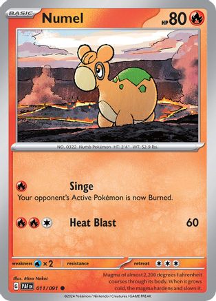 Numel 011/091 - Reverse Holofoil Paldean Fates
