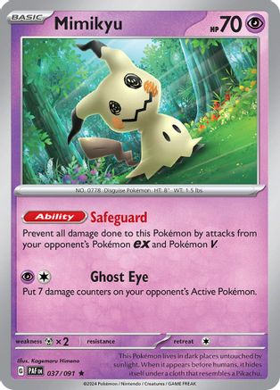 Mimikyu 037/091 - Reverse Holofoil Paldean Fates
