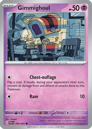 Gimmighoul 044/091 - Reverse Holofoil Paldean Fates