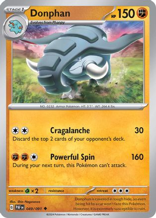 Donphan 049/091 - Reverse Holofoil Paldean Fates