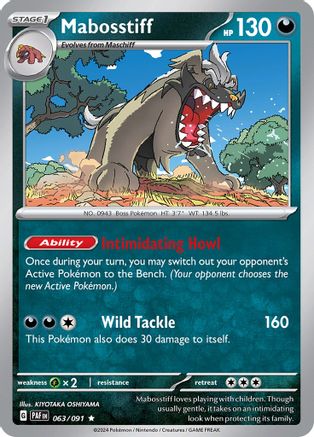 Mabosstiff 063/091 - Holofoil Paldean Fates