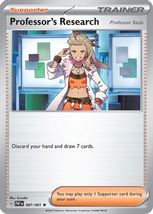 Professor's Research 087/091 - Reverse Holofoil Paldean Fates