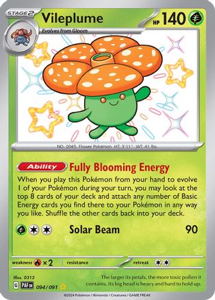 Vileplume 094/091 - Holofoil Paldean Fates