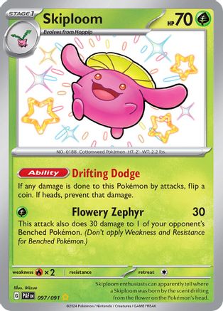 Skiploom 097/091 - Holofoil Paldean Fates