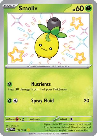 Smoliv 102/091 - Holofoil Paldean Fates