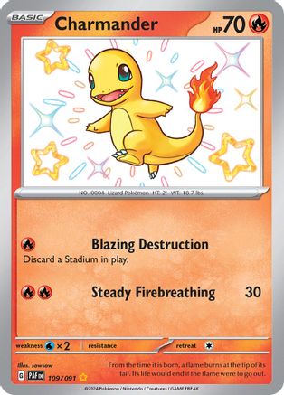 Charmander 109/091 - Holofoil Paldean Fates