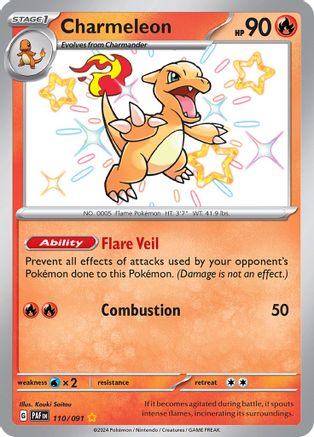Charmeleon 110/091 - Holofoil Paldean Fates