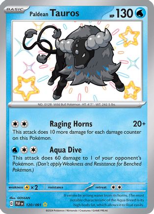 Paldean Tauros 120/091 - Holofoil Paldean Fates