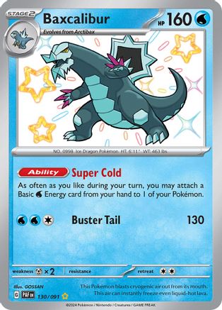 Baxcalibur 130/091 - Holofoil Paldean Fates