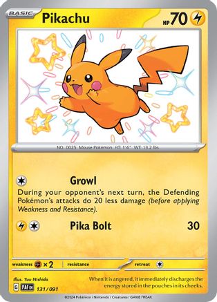 Pikachu 131/091 - Holofoil Paldean Fates