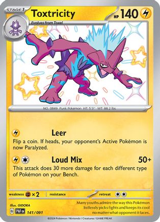Toxtricity 141/091 - Holofoil Paldean Fates