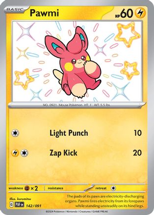 Pawmi 142/091 - Holofoil Paldean Fates
